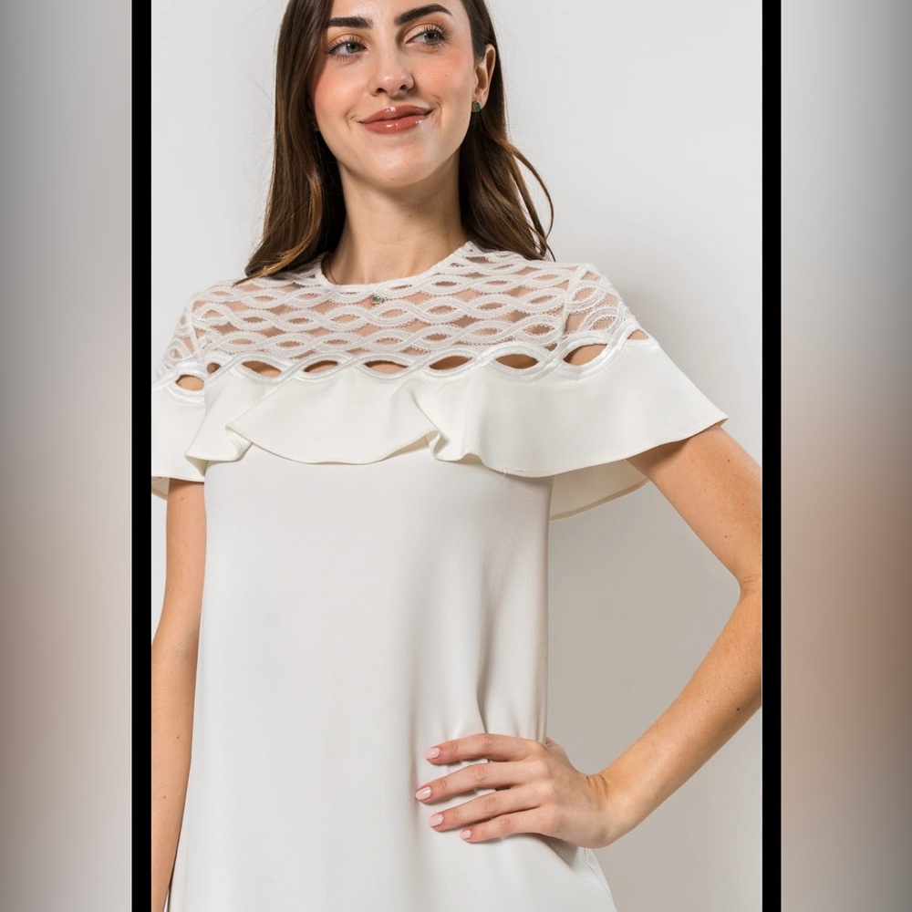 Jonathan Simkhai White Caped Dress